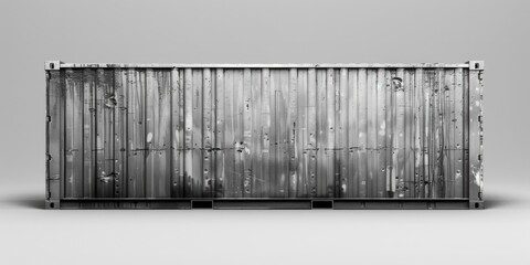 Poster - A monochrome image of a metal container. Suitable for industrial concepts