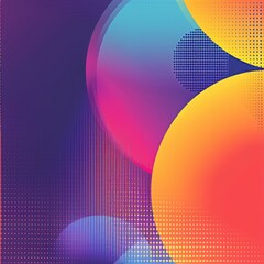 Poster - A vibrant abstract background featuring circles and dots. Ideal for graphic design projects