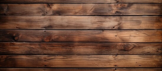 Poster - Detailed view of a wooden wall constructed with a multitude of horizontal plank boards, showcasing the natural texture and pattern