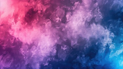 Poster - Colorful smoke billowing against a dark backdrop, ideal for graphic design projects