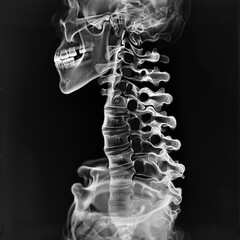 Aufkleber - A skeletal figure in monochrome colors. Perfect for medical or Halloween themed projects