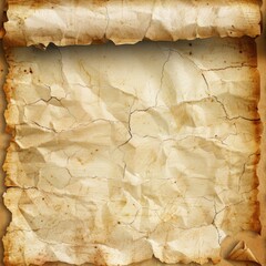 Poster - A vintage piece of paper with a torn edge, perfect for adding a rustic touch to your designs