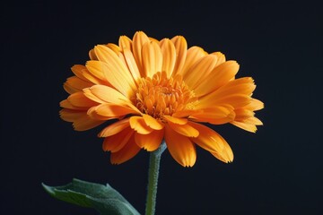 Poster - Detailed shot of a flower against a dark backdrop, suitable for various projects