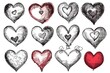 Various hearts in different colors, perfect for expressing love and emotions