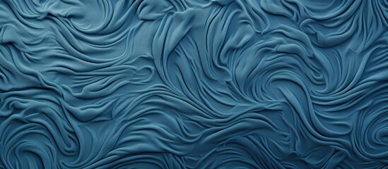 Sticker - Blue wall close-up showing intricate wavy pattern, adding texture and depth to interior design