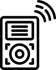Poster - Remote control air conditioner icon outline vector. Smart ventilation appliance. Cooling air machine