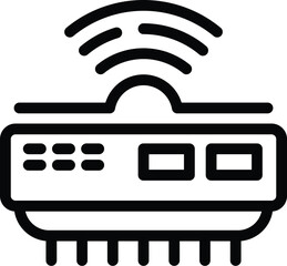 Poster - Air cooling system icon outline vector. Indoor climate control. Ventilation room appliance