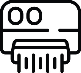 Poster - Blowing air conditioner icon outline vector. Indoor ventilation. Climate home appliance