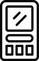 Poster - Air conditioning remote control icon outline vector. Ventilation controller. Indoor climate maintenance