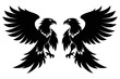 silhouette image,Eagle bird,vector illustration,white background