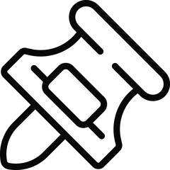 Poster - Push pin thumbtack icon outline vector. Reminder pushpin. Board notice thumb