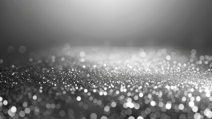 Poster - Black and white glitter abstract background - A monochrome sparkling glitter texture, creating a festive or magical atmosphere great for backgrounds