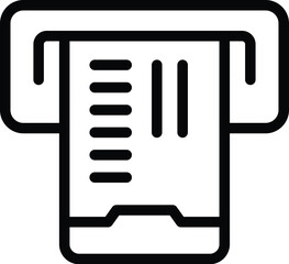 Poster - Tickets sale terminal icon outline vector. Station vending machine. Public transport access