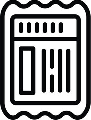 Poster - Journey ticket icon outline vector. Purchase transport seat. Tickets terminal receipt