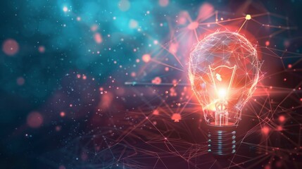 Poster - innovative business background with high-tech elements: concept of innovation and progress in modern