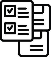 Poster - Order delivery checklist icon outline vector. Parcel confirmation. Postal service list