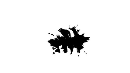 Poster - black ink liquid splash background