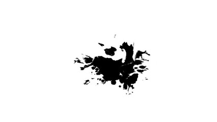 Sticker - black ink liquid splash background