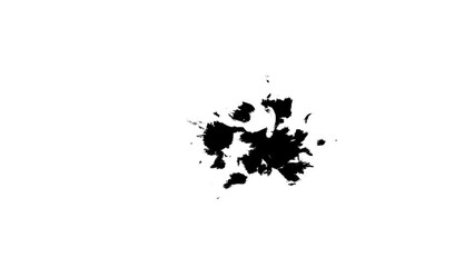 Poster - black ink liquid splash background