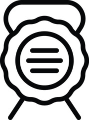 Poster - Order wax seal icon outline vector. Delivery safety. Delivery parcel sealing