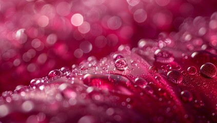  water drops on pink petals