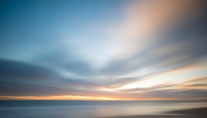 Canvas Print - artistic dramatic background gradient coastal atlantic dusk blurred nature sunset blue blurred sky defocused calm blur forever background sunset li cloud sunrise ocean abstract colourful horizon sky