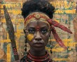 Ursula Vernons artwork celebrates the strength and resilience of African warriors, reminding us of the indomitable spirit that defines their culture, no contrast