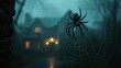 Spider Web Silhouette Dark Halloween