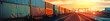 Railroad container shipping, global transportation, supply chain logistics