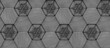 © ADDICTIVE STOCK - 3D hexagon made of black painted wood with black grid decor