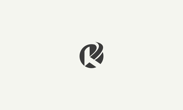 initial letter K simple monogram logo design vector illustration