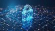 © Murkemur - Illustration of cyber security lock on blue digital network lines - cloud computing concept