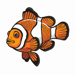 Wall Mural - Clown fish icon. Cartoon illustration of clown fish icon for web design