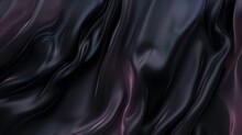 Abstract Swirling Patterns In Shades Of Black And Purple. Digital Art Texture With Smooth Waves Suitable For Design Background.