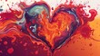 Abstract heart background template