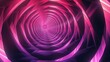 raphic design art of abstract illusion of spiral with geometric shapes of pink and violet neon lines