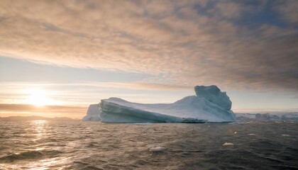 Sticker - view of iceberg floating in sea