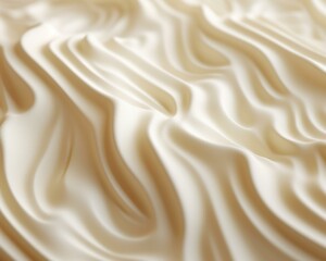 Poster - A close up of a white cloth that is wavy and smooth. Generative AI.