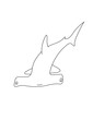 Hammerhead Shark Coloring Page for Print. Underwater animals and Ocean Life Creatures.