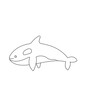 Killer Whale Coloring Page for Print. Underwater animals and Ocean Life Creatures.