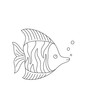 Ocean Fish Coloring Page for Print. Underwater animals and Ocean Life Creatures.