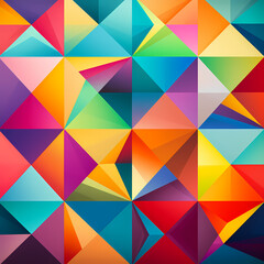 Sticker - Abstract geometric patterns in vibrant colors.