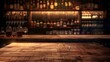 wooden bar in a tavern
