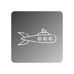 Wall Mural - submarine icon vector