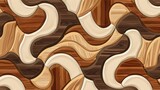 Fototapeta Dmuchawce - Create warmth with a wood tile flooring illustration for a background template, Ai Generated.