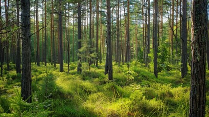  Dense Green Forest With Abundant Trees