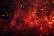 Abstract dark glittering fire particles