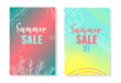 Summer sale layout template for banner coupon. Collection special discount offers summer time. Vector illustration.