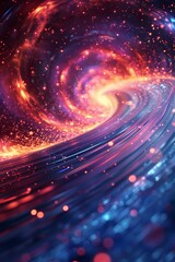 Canvas Print - Interstellar Odyssey Navigating the Cosmic Vortex of Warp Driven