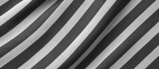 Poster - Detailed view showcasing a monochromatic textile with narrow black and white stripes running horizontally, creating a classic and timeless pattern